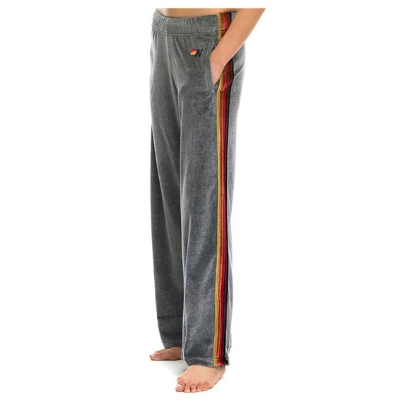 Aviator Nation Pants Wide Leg Heather Grey Velour Sweat Poshmark